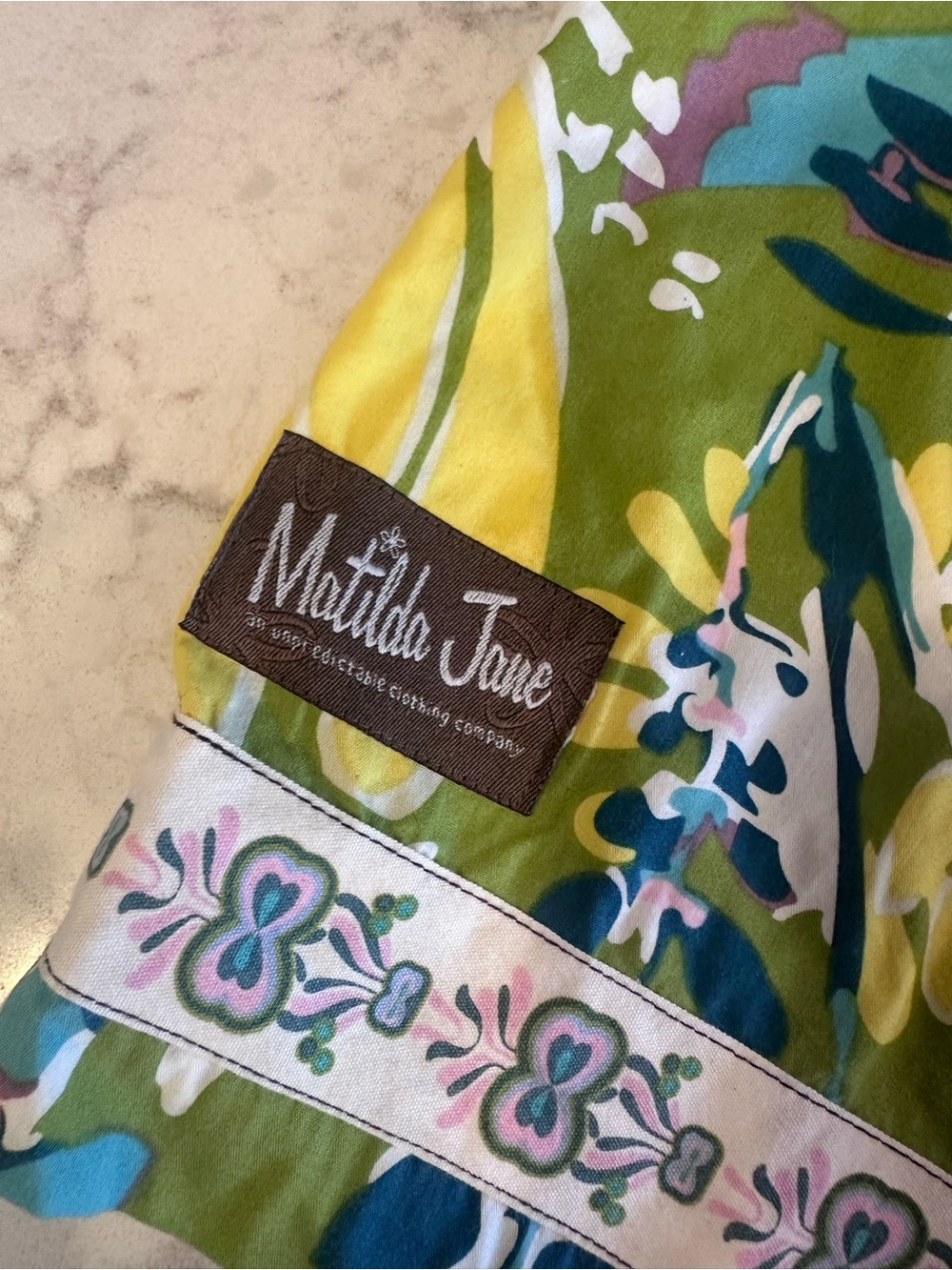 Matilda Jane Green Floral Smocked Tank — Pink, Yellow & Blue - Picture 3 of 3